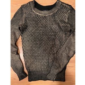 NWT Bebe Foiled Crop Sweater